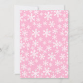 Invitation Oh bébé il fait froid dehors Baby shower rose (Dos)