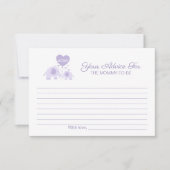 Invitation Oh Bébé Lavande mignonne Elephant Baby shower Cons (Devant)