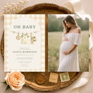Invitation Oh Bébé L'Aventure Attend Photo Baby Shower
