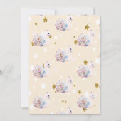 Invitation Oh Bébé mignon bébé Baby shower de fleurs de cygne (Dos)