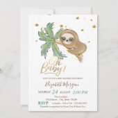Invitation Oh Bébé mignon couchage Baby shower de la fentes (Devant)