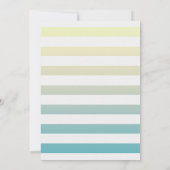 Invitation OH Bébé Ombré Jaune à Bleu rayures (Dos)