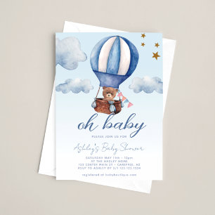 Invitation Oh Bébé Ours en Peluche Baby Shower