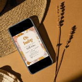 Invitation Oh bébé Retro Boho Floral baby shower Grossesse