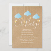 Invitation Oh Bébé Scintille Scintille Bébé Garçon Shower / S (Devant)