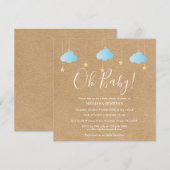 Invitation Oh Bébé Scintille Scintille Bébé Shower / Sprinkle (Devant / Derrière)