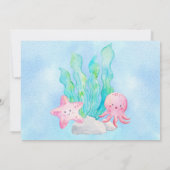 Invitation Oh Bébé Sous Le Baby shower De Mer (Dos)