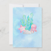 Invitation Oh Bébé Sous Le Baby shower De Mer (Dos)