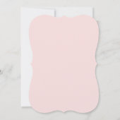 Invitation Oh Bébé ! Typographie minimale Fête bébé rose (Dos)