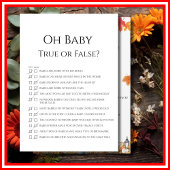 Invitation OH BÉBÉ VRAI OU FAUX Baby shower CITROUILLE de jeu