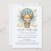 Invitation Oh Boy Adventure commence Fox dans Hot Air Balloon (Devant)