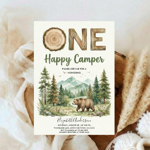 Invitation Oh Boy Adventure Woodland Bear Baby Shower
