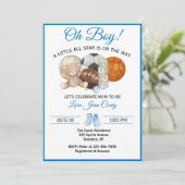Invitation Oh Boy All Star Sport Baby Shower  (Debout devant)