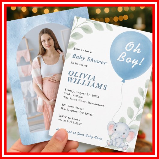 Invitation Oh Boy Baby Shower
