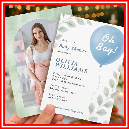 Invitation Oh Boy Baby Shower