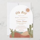 Invitation Oh Boy Baby shower Sud-Ouest du désert de Boho (Devant)