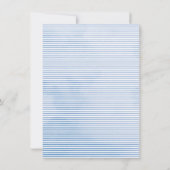 Invitation Oh Boy Blue Gold Aquarelle Baby shower garçon (Dos)