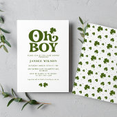 Invitation Oh Boy Charm St. Patrick's Day Baby shower