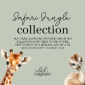 Invitation Oh Boy Cute Safari Animaux Baby shower verdoyant