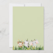 Invitation Oh Boy Cute Safari Jungle Baby shower d'aquarelle (Dos)