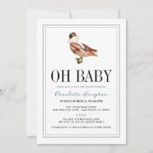 Invitation Oh Boy Duck/Mallard Classic Boy Baby shower (Devant)
