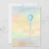 Invitation Oh Boy Eucalyptus Blue Balloon Baby shower Invitat (Dos)