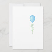 Invitation Oh Boy Eucalyptus Blue Balloon grand Baby shower (Dos)