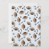 Invitation Oh Boy Football Baby shower garçon (Dos)