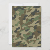 Invitation Oh Boy Green Woodland Baby shower Camo (Dos)