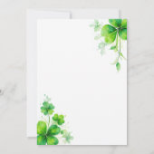 Invitation Oh Boy Greenery Baby shower de la Saint Patrick (Dos)