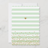 Invitation Oh Boy Light Vert Khaki Gold Confetti Baby shower (Dos)