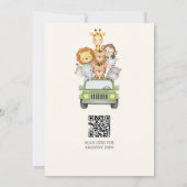 Invitation Oh Boy Little Wild One Safari Animals Baby Shower (Dos)