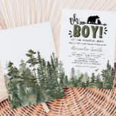 Invitation Oh Boy Lumberjack Baby shower