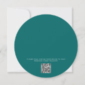 Invitation Oh Boy Modern Round  Script Teal  Baby Shower   (Dos)