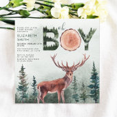 Invitation Oh Boy Rustic Deer Boy Baby shower
