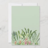 Invitation Oh Boy Safari Animal Jungle Baby shower de verdure (Dos)