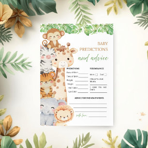 Invitation Oh Boy ! Safari Baby Shower Prédictions et Conse