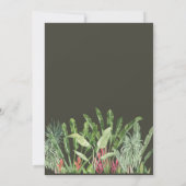 Invitation Oh Boy Safari Forêt Animale Baby shower de verdure (Dos)