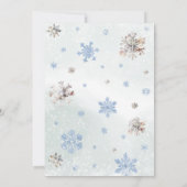 Invitation Oh Boy Winter Deer Baby shower (Dos)