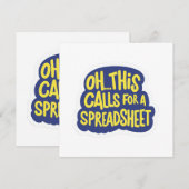 Invitation Oh Cela Demande Un Tableur (Devant / Derrière)