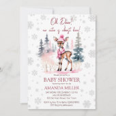 Invitation Oh cerer fille d'hiver baby shower modèle (Devant)