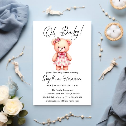 Invitation Oh chérie Shower de bébé