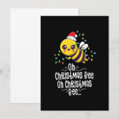 Invitation Oh Christmas Bee Xmas Family Holidays Kawaii Mom C (Devant / Derrière)