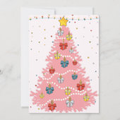 Invitation Oh Christmas Three Pink Girl 3rd Birthday (Dos)