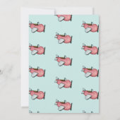 Invitation Oh comme le temps passe avion rétro garçon anniver (Dos)