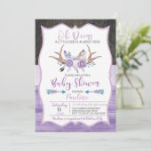 Invitation Oh Deer a little Doe presque ici Baby shower (Debout devant)