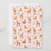 Invitation Oh Deer Aquarelle Baby shower Floral (Dos)