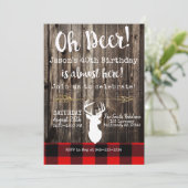 Invitation Oh Deer ! Arrière - plan de bois de chasse pour ho (Debout devant)