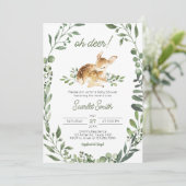 Invitation Oh Deer Baby shower (Debout devant)