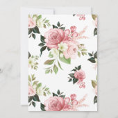 Invitation Oh Deer Baby shower Aquarelle Botanique Floral (Dos)